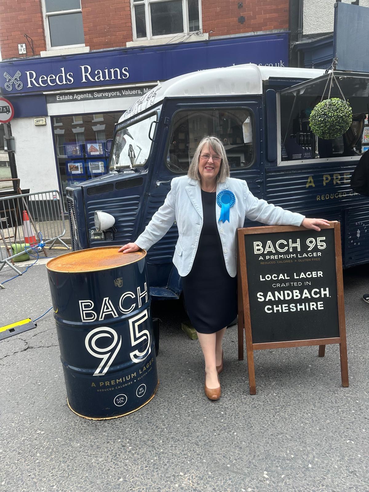 Fiona with bach 95 at the Congleton food and drink festival