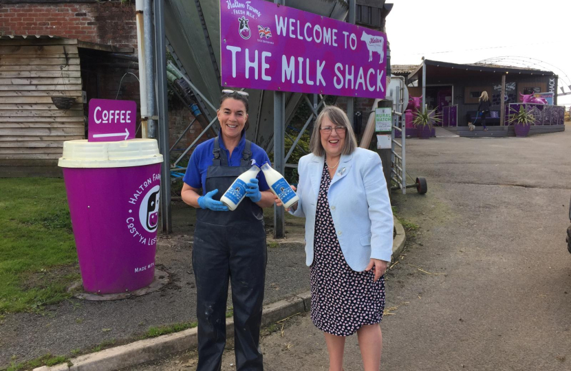 Fiona supports The Milk Shack at Halton Farms